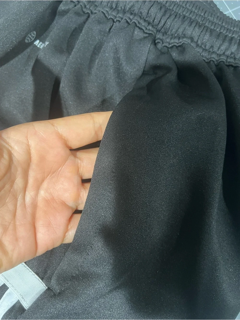 adidas Kids' Black Track Pants with White Stripes, and ankle zippers Size: M